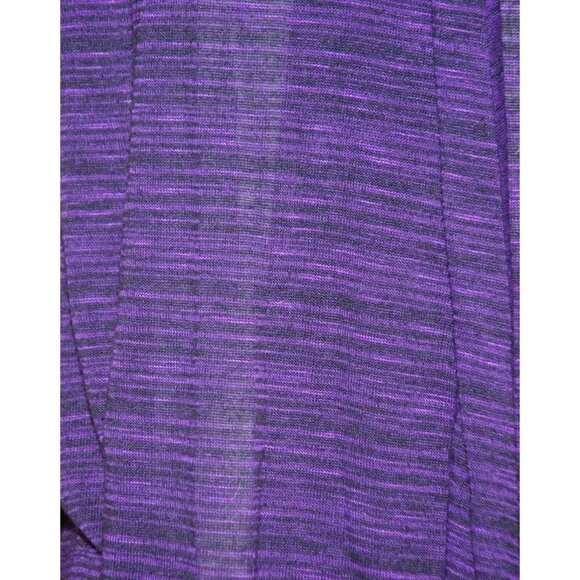 Absolutely Famous Purple Heathered Open Front Cardigan Sweater Size L Studded - Picture 5 of 12